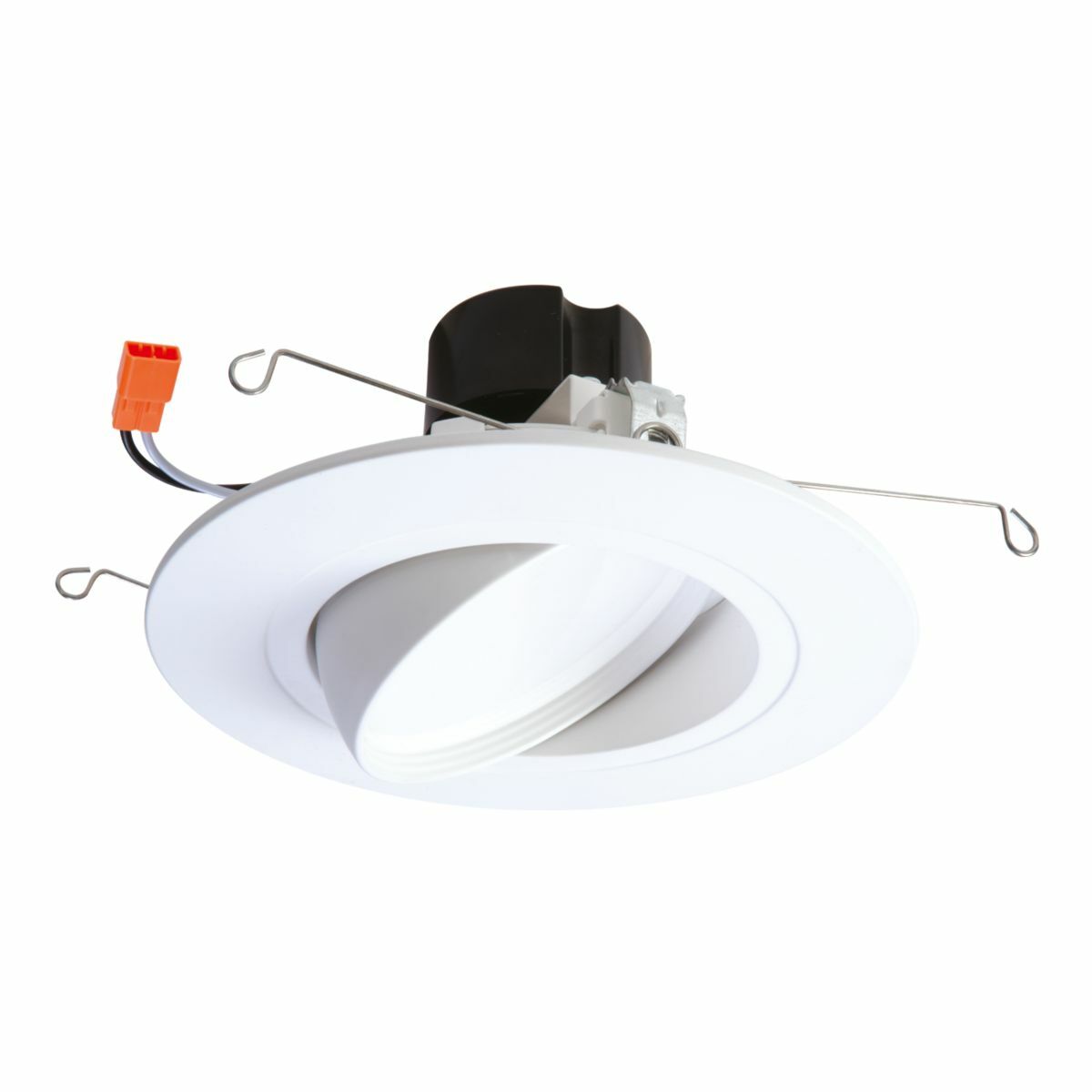 RA5606927WH Halo RA56 Adjustable Gimbal Very Wide Flood Retrofit Module, 10 W Fixture, 5 in, 6 in Ceiling Opening, 120 V AC, Aluminum Housing