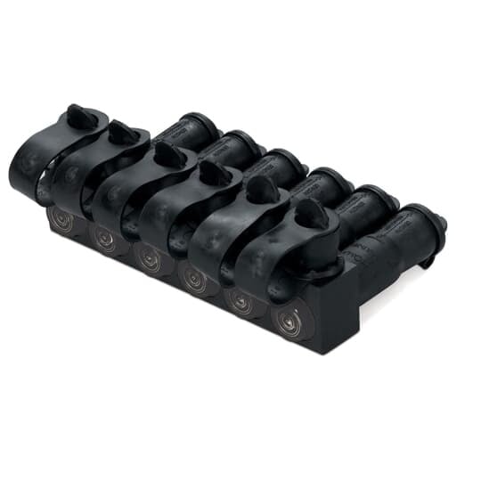 RAB-2-C Homac Flood-Seal RAB 350 Dual Rated High Performance Insulated Multi-Port Lighting Mechanical Connector, 12 AWG to 350 kcmil Aluminum/Copper/Solid Conductor, 6061-T6 Aluminum/Santoprene
