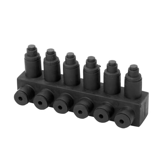 RAB-6-C Homac Flood-Seal RAB 350 Multi-Port Connector, 12 AWG to 350 kcmil Aluminum/Copper/Solid Conductor, 6061-T6 Aluminum
