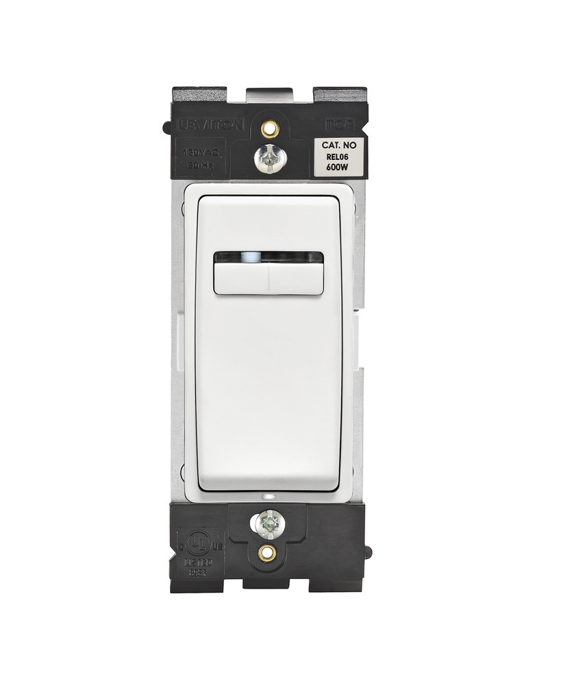 REL06-WW Renu 3-Way Universal Digital Dimmer Switch With LED Locator Light, Brightness Display, 120 VAC, 1 Poles, Push Pad ON/OFF Operation, White