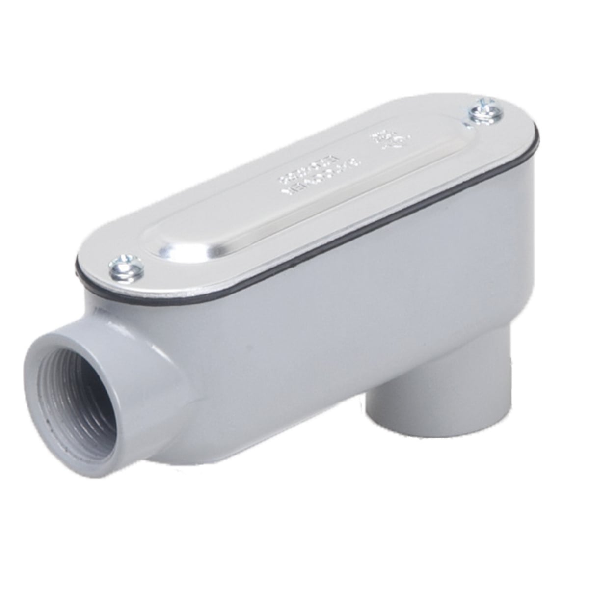 RLB075 Type LB Conduit Body With NBR Synthetic Rubber Gasket, 3/4 in Hub, 7.3 cu-in Capacity, Die Cast Aluminum, Powder Coated