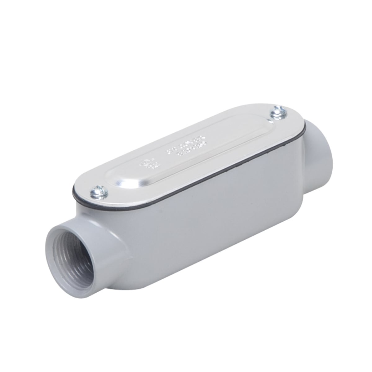 RLC100 Type-C Conduit Fitting With NBR Synthetic Rubber Gasket, 1 in Hub, 12 cu-in Capacity, Die Cast Aluminum, Powder Coated