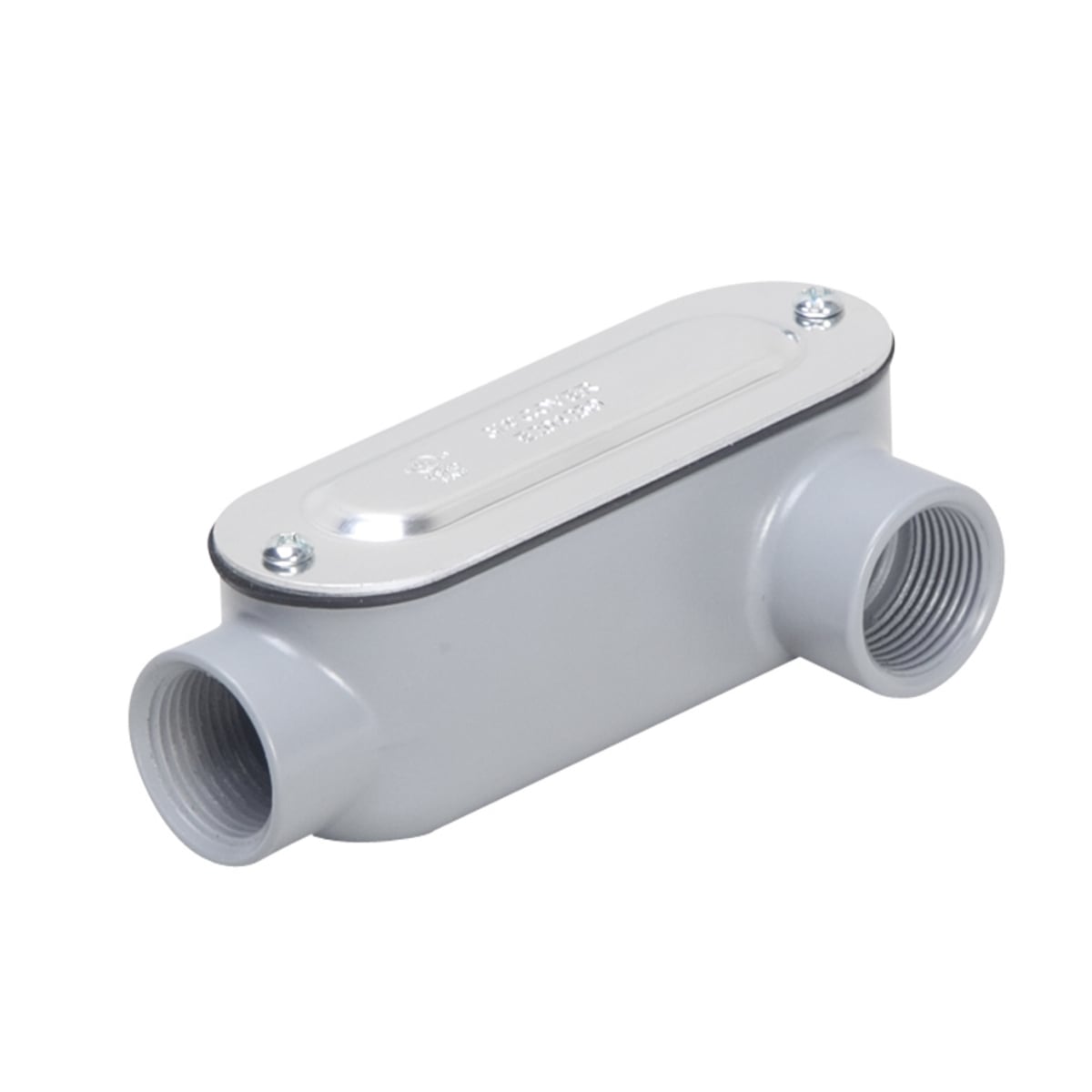RLL250 Type LL Conduit Body With Stamped Aluminum Cover, NBR Synthetic Rubber Gasket, Combination Head Screw, 2-1/2 in Hub, 157.4 cu-in Capacity, Die Cast Aluminum, Powder Coated
