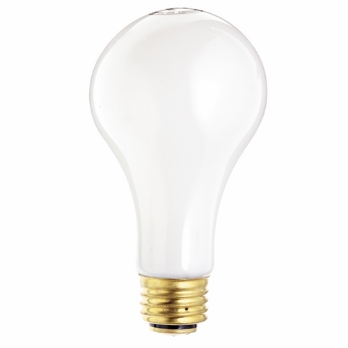 S1821 3-Way Dimmable General Service Incandescent Lamp, 50/100/150 W, E26 Incandescent Lamp, A21, 520/1050/1570 Lumens Initial