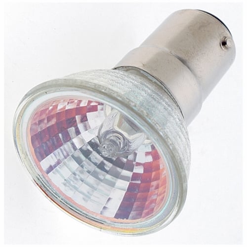 S1954 Dimmable Open Halogen Reflector Lamp, 20 W, BA15d Halogen Lamp, MR11, 1750 Lumens CP Center Beam