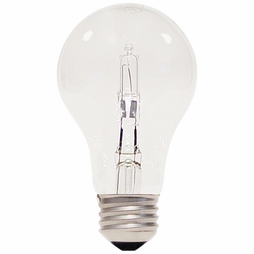 S2402 Type A Dimmable Halogen Lamp, 43 W, E26 Lamp, A19 Shape, 750 Lumens Initial