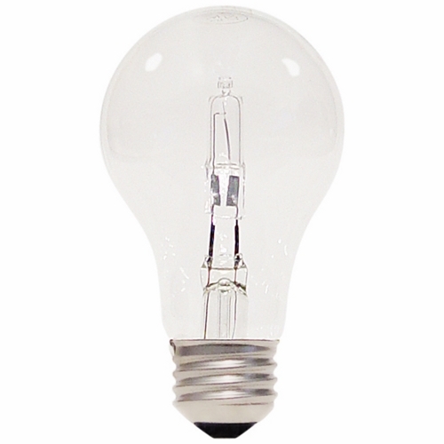 S2403 Type A Dimmable Halogen Lamp, 53 W, E26 Lamp, A19 Shape, 1050 Lumens Initial
