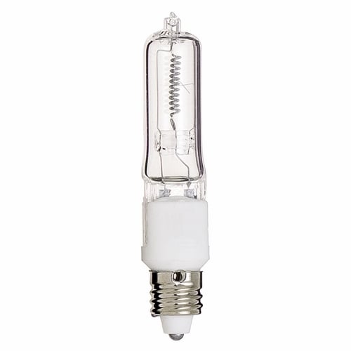 S3198 Dimmable Single Ended Halogen Lamp, 50 W, E11 Lamp Base, T4 Shape, 130 V AC