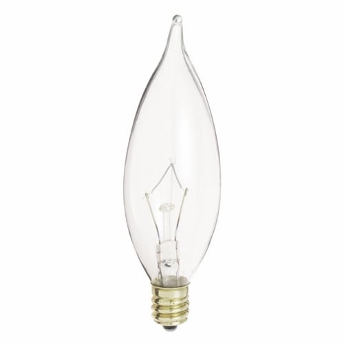 S3262 Decorative Dimmable Incandescent Lamp, 60 W, E12 Incandescent Lamp, CA10 Shape, 650 Lumens Initial
