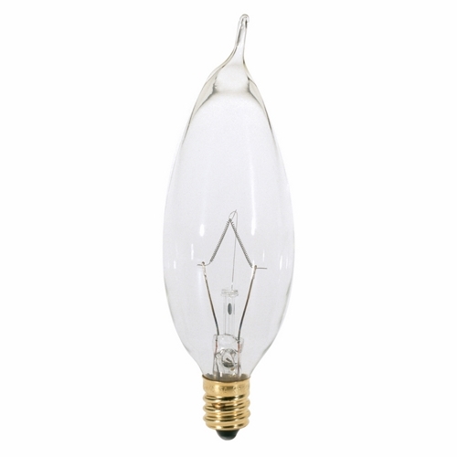S3274 Decorative Dimmable Incandescent Lamp, 25 W, E12 Incandescent Lamp, CA8 Shape, 210 Lumens Initial
