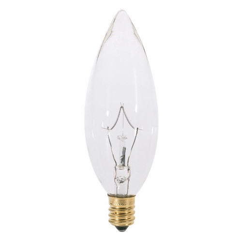 S3283 Decorative Dimmable Incandescent Lamp, 40 W, E12 Incandescent Lamp, BA9-1/2 Shape, 384 Lumens Initial