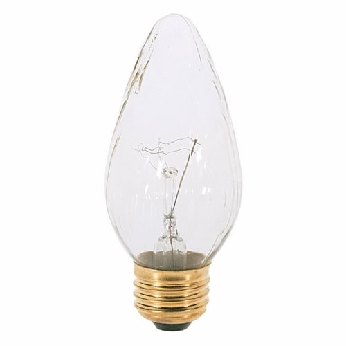 S3365 Decorative Dimmable Incandescent Lamp, 25 W, E26 Incandescent Lamp, F15 Shape, 165 Lumens Initial