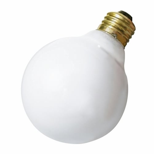 S3653 Decorative Dimmable Globe Incandescent Lamp, 25 W, E26 Incandescent Lamp, G30 Shape, 150 Lumens Initial