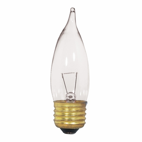 S3869 Decorative Dimmable Incandescent Lamp, 25 W, E26 Incandescent Lamp, CA10 Shape, 250 Lumens Initial