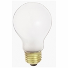 Incandescent General Service High Voltage Lamp, Designation: 75A19/W/230V, 230 V, 75 WTT, A19 Shape, E26 Medium Base, White, C-9 Filament, 1000 HR, Lumens: 807 LM Initial, 4-1/8 IN Length, 2-3/8 IN Diameter
