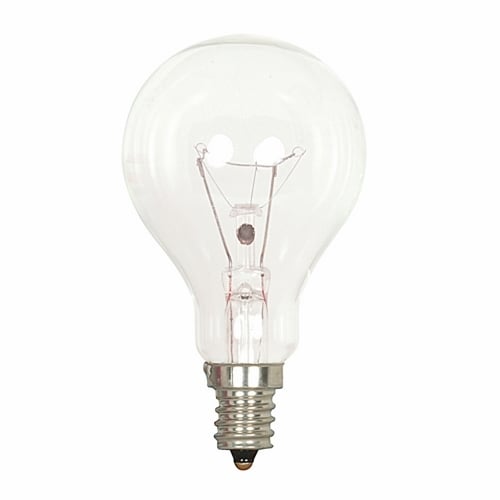 S4160 Dimmable General Service Incandescent Lamp, 40 W, E12 Incandescent Lamp, A15 Shape, 420 Lumens Initial