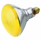 Incandescent Reflector Lamp, Designation: 100BR38/Y, 120 V, 100 WTT, BR38 Shape, E26 Medium Base, Yellow, CC-9 Filament, 2000 HR, 110 DEG Beam Angle, 5-5/16 IN Length, 4-3/4 IN Diameter