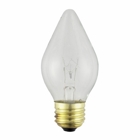 Incandescent Shatter Proof Lamp, Designation: 60C15/TF 240V SHATTER, 240 V, 60 WTT, C15 Shape, E26 Medium Base, Clear, 8000 HR, 4-1/2 IN Length, 1-7/8 IN Diameter