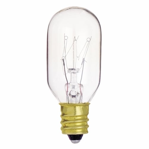S4718 Dimmable Specialty Incandescent Lamp, 15 W, E12 Incandescent Lamp, T7 Shape, 95 Lumens Initial