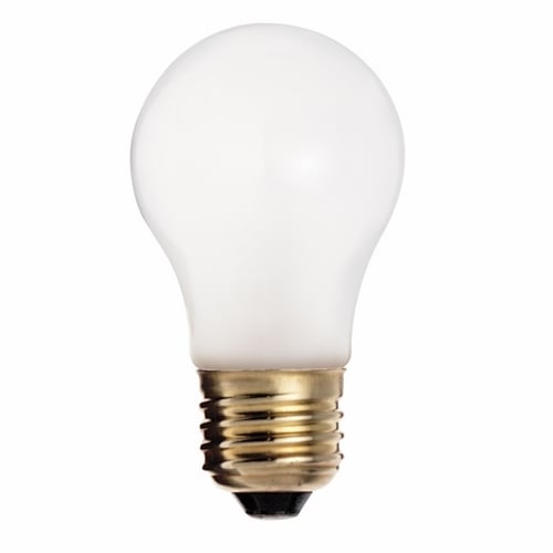 S4880 Coated Dimmable Shatter Proof Incandescent Lamp, 25 W, E26 Incandescent Lamp, A15 Shape, 120 Lumens Initial