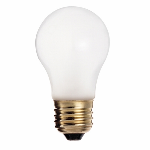 S4881 Coated Dimmable Shatter Proof Incandescent Lamp, 40 W, E26 Incandescent Lamp, A15 Shape, 265 Lumens Initial