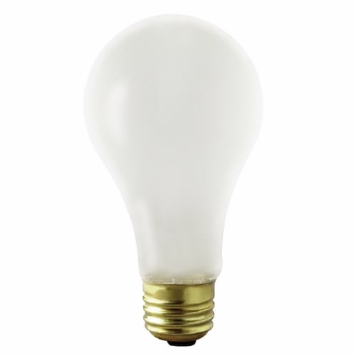 S4883 Coated Dimmable Shatter Proof Incandescent Lamp, 150 W, E26 Incandescent Lamp, A21 Shape, 1750 Lumens Initial