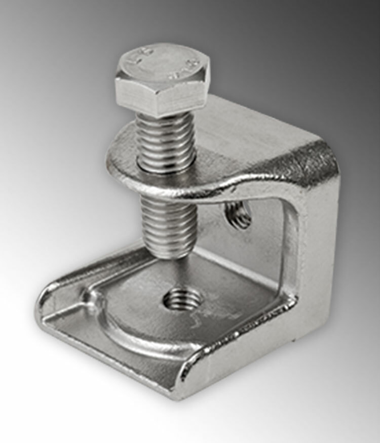 S60200BC00 Beam Clamp, 1/4-20 Conduit, 150 lb Load, 316L Stainless Steel, Polished