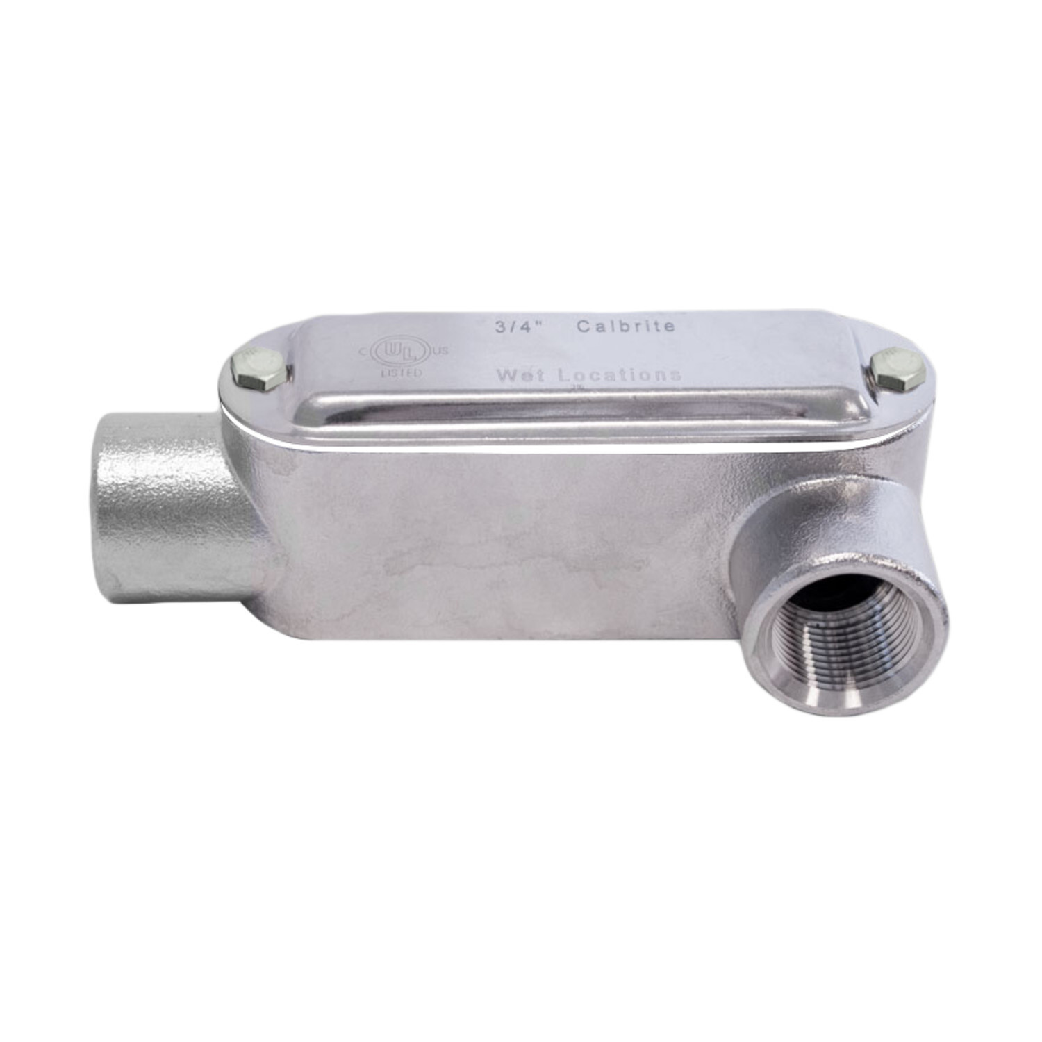 S60700LL00 Type LL Conduit Body, 3/4 in Hub, Form 8, 7 cu-in, 316L Stainless Steel, #4 Polished