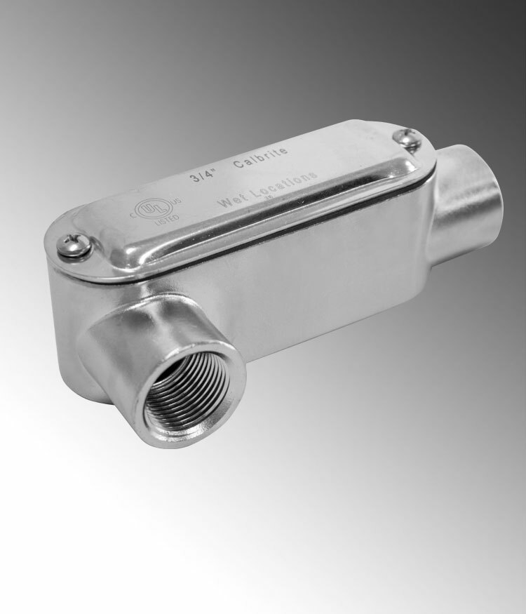 S60700LR00 Type LR Conduit Body, 3/4 in Hub, 8, 7 cu-in, 316L Stainless Steel, #4 Polished