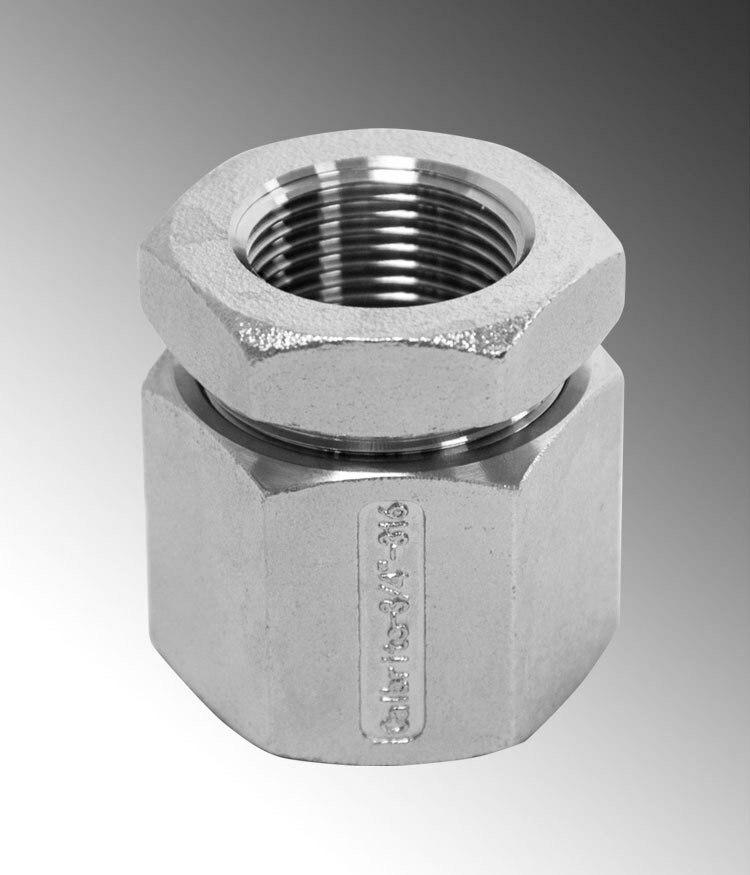 S610003U00 Conduit Coupling, 1 in FNPT, For Use With Stainless Threaded Metallic Conduit, 316L Stainless Steel, Polished Silver