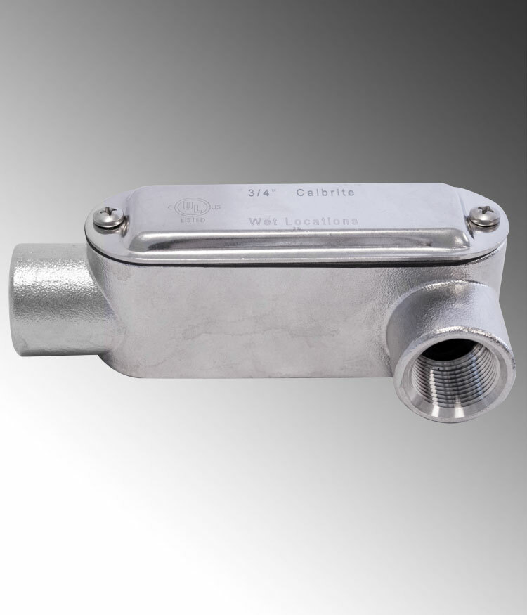 S61000LL00 Type LL Conduit Body, 1 in Hub, Form 8, 11 cu-in, 316L Stainless Steel, #4 Polished