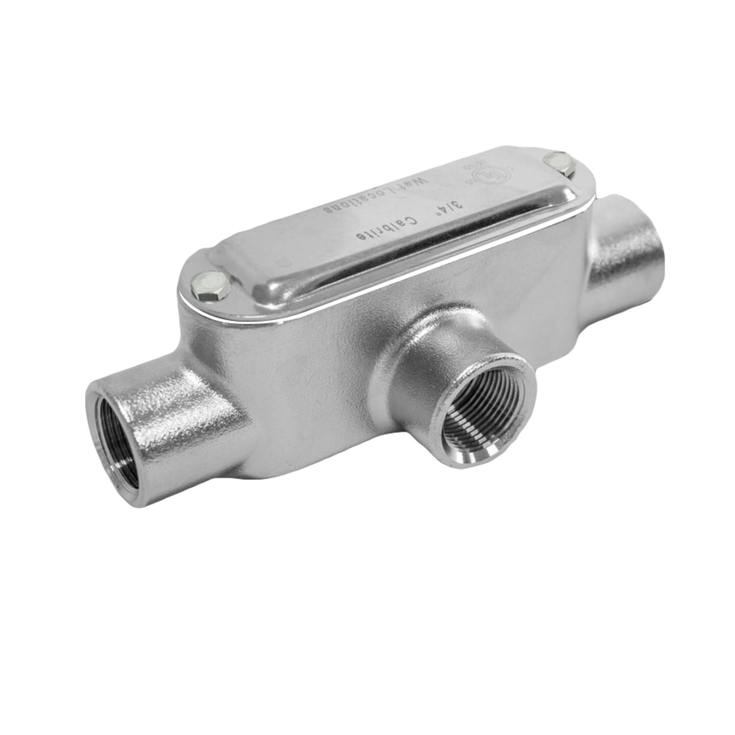 S61000TE00 Type T Conduit Body, 1 in Hub, 8, 13 cu-in, 316L Stainless Steel, #4 Polished