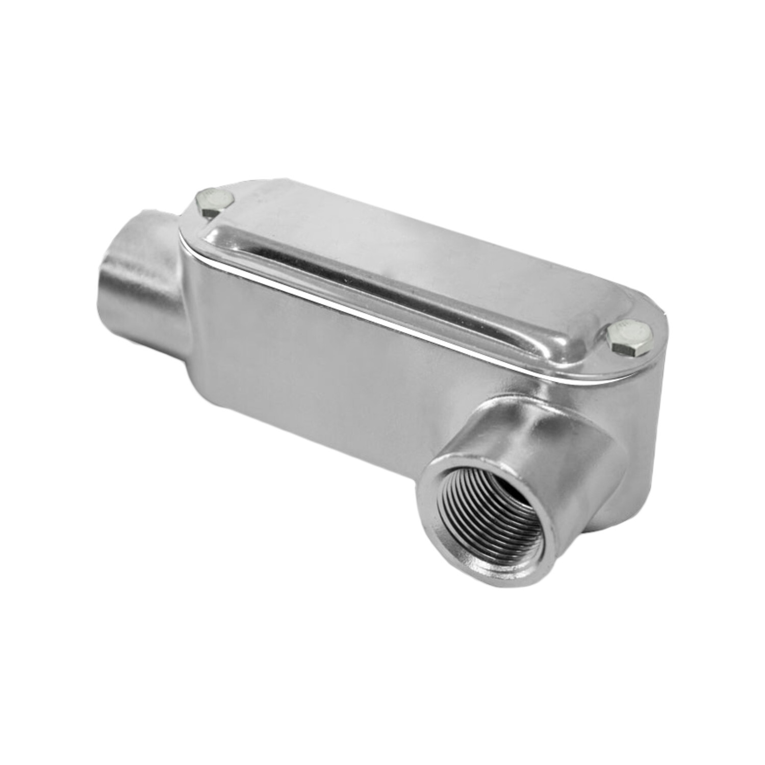 S61500LR00 Type LR Conduit Body, 1-1/2 in Hub, 8, 35 cu-in, 316L Stainless Steel, #4 Polished