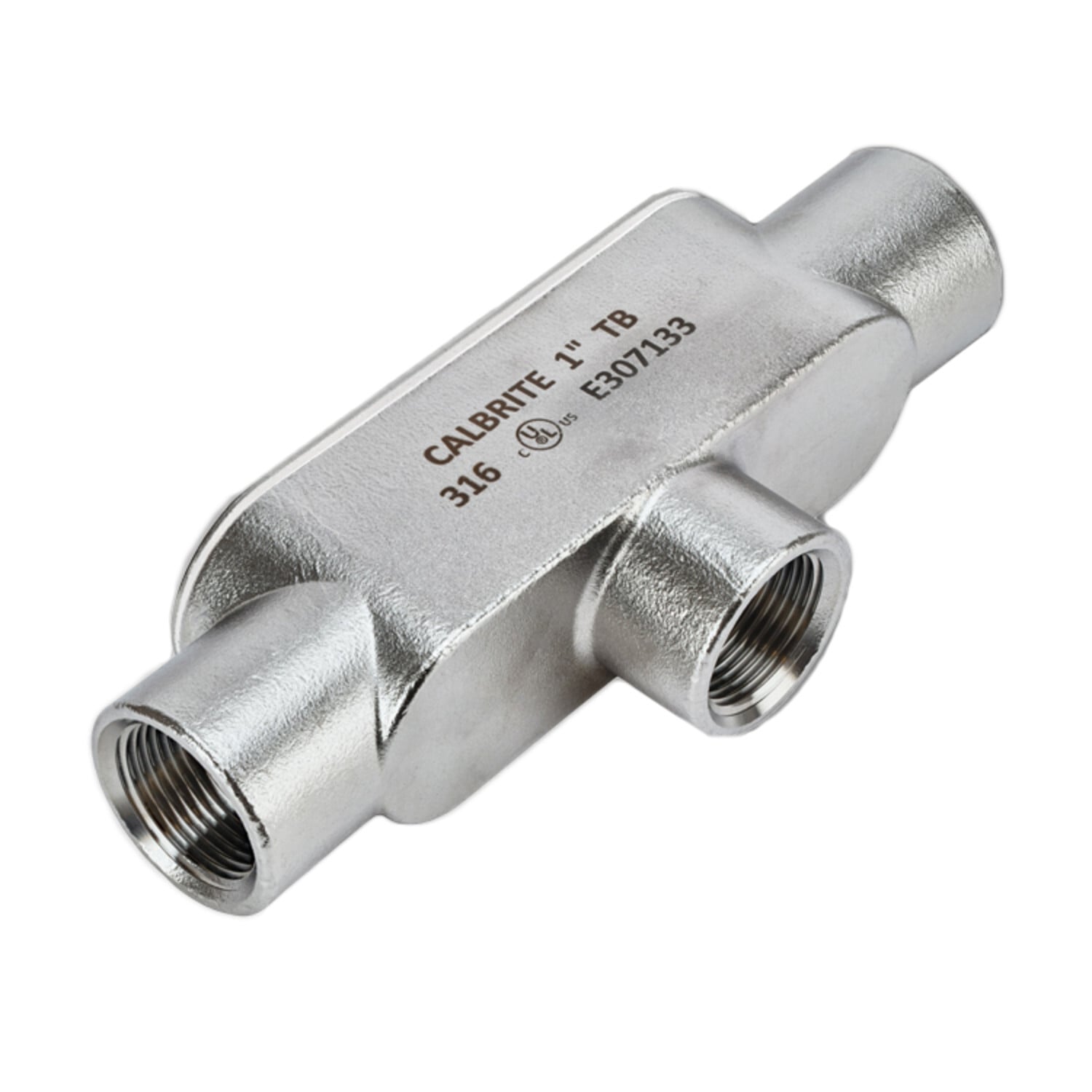 S61500TB00 Type TB Conduit Body, 1-1/2 in Hub, Form 8, 35 cu-in, 316L Stainless Steel, #4 Polished