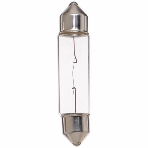 S6986 Miniature Lamp, 10 W, Festoon Lamp, T1.75 Shape, 120 Lumens Initial