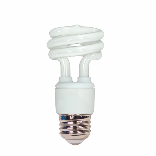 S7215 Screw-In Ultra Compact Fluorescent Lamp, 11 W, E26 Lamp, T2 Mini Spiral Shape, 730 Lumens Initial
