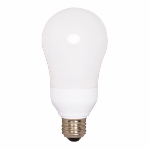 S7291 Type A Compact Fluorescent Lamp, 15 W, E26 Lamp, A19 Spiral Shape, 800 Lumens Initial Lumens
