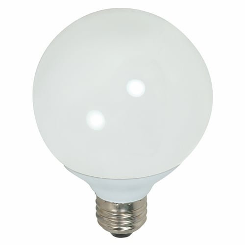 S7304 Compact Fluorescent Lamp, 15 W, E26 Lamp, G25 Globe Spiral Shape, 820 Lumens Initial Lumens