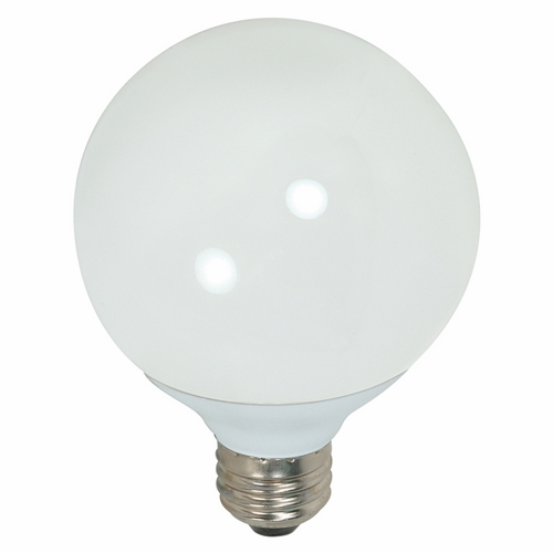 S7306 Compact Fluorescent Lamp, 15 W, E26 Lamp, G25 Globe Shape, 820 Lumens Initial