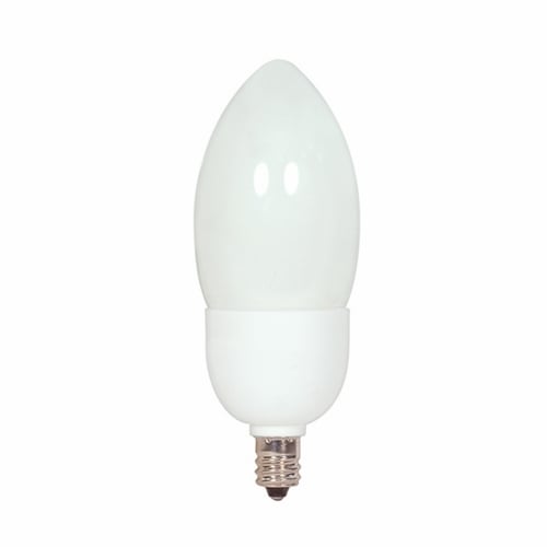 S7327 Decorative Compact Fluorescent Lamp, 7 W, E12 Lamp, Torpedo Spiral Shape, 340 Lumens Initial