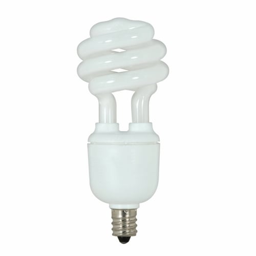 S7361 Screw-In Ultra Compact Fluorescent Lamp, 9 W, E12 Lamp, T2 Mini Spiral Shape, 550 Lumens Initial
