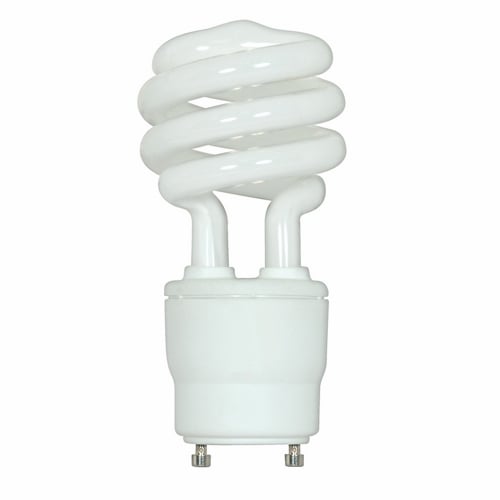 S8204 Compact Fluorescent Lamp, 15 W, GU24 Lamp, T2 Mini Spiral Shape, 950 Lumens Initial Lumens