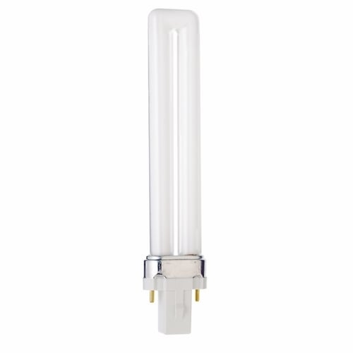 S8309 HyGrade Plug-In Single Twin Compact Fluorescent Lamp, 9 W, G23 Lamp, T4 Shape, 580 Lumens Initial