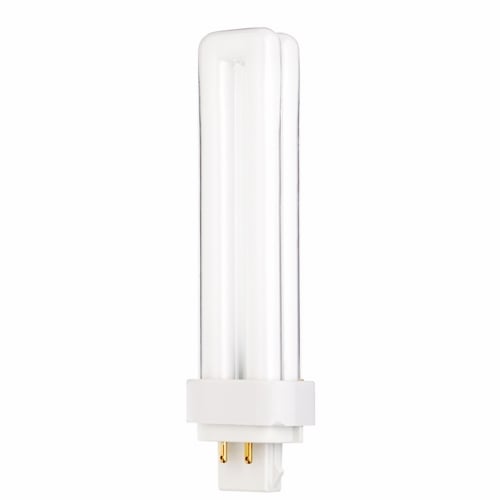 S8336 HyGrade Double Twin Compact Fluorescent Lamp, 18 W, G24q-2 Lamp, T4 Shape, 1250 Lumens Initial
