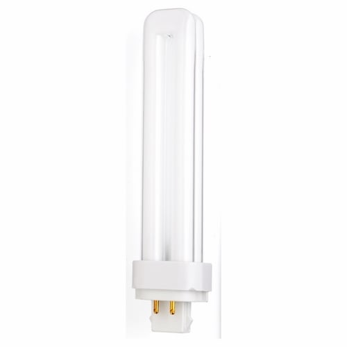 S8338 HyGrade Double Twin Compact Fluorescent Lamp, 26 W, G24q-3 Lamp, T4 Shape, 1825 Lumens Initial