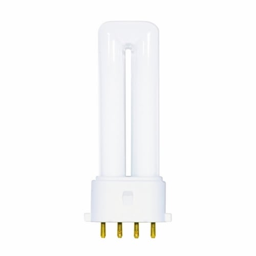 S8361 HyGrade Single Twin Compact Fluorescent Lamp, 5 W, 2G7 Lamp, T4 Shape, 230 Lumens Initial