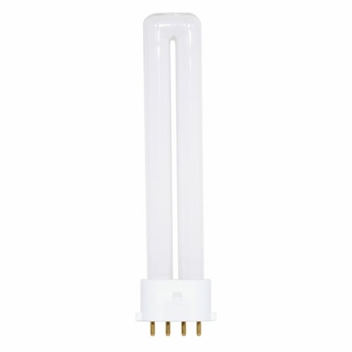 S8364 HyGrade Single Twin Compact Fluorescent Lamp, 9 W, 2G7 Lamp, T4 Shape, 580 Lumens Initial