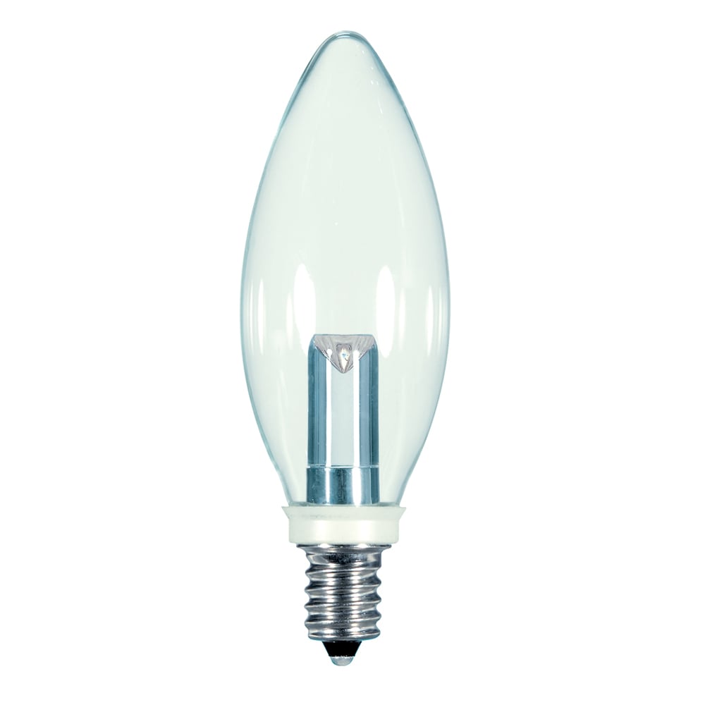 S9152 LED Specialty Lamp, 1 W, 10 W Incandescent Equivalent, E12 Lamp Base, BA9.5 Torpedo Shape, 120 V AC
