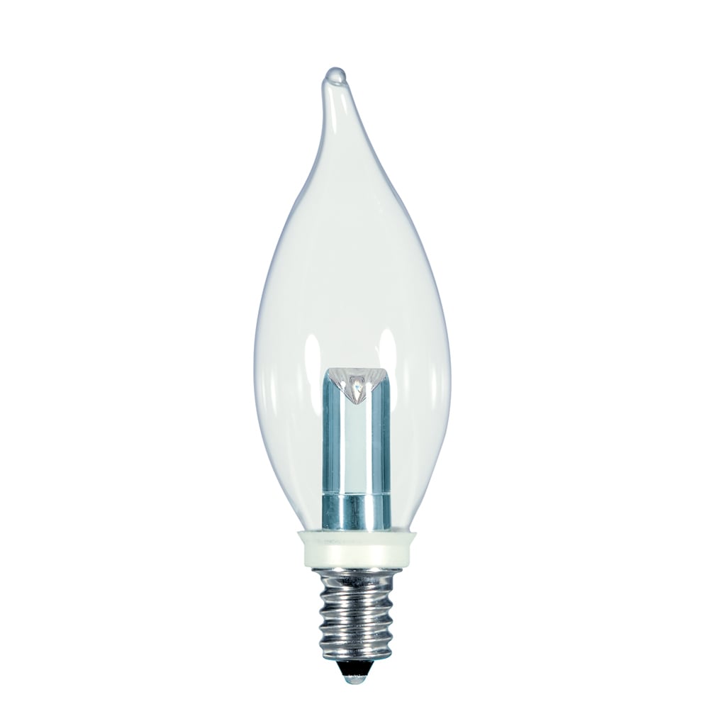 S9153 LED Specialty Lamp, 1 W, 10 W Incandescent Equivalent, E12 Lamp Base, CA8 Shape, 120 V AC