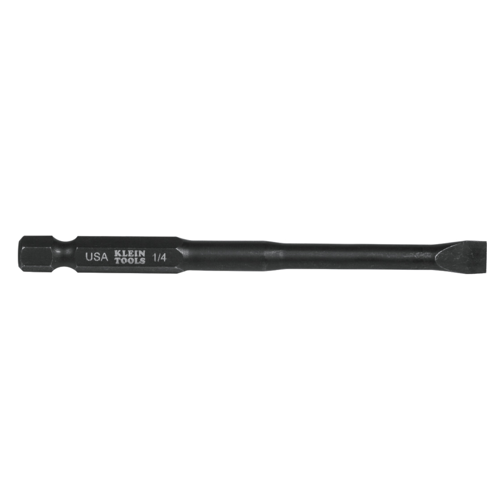 SL14355 Power Driver Bit, 1/4 in Slotted Point, 3-1/2 in OAL